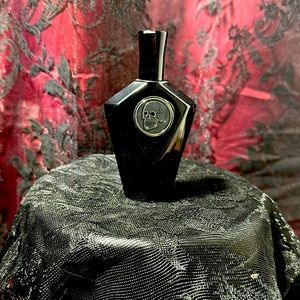 1990’s, Hot topic Morbid. Black gothic coffin shaped bottle. Used